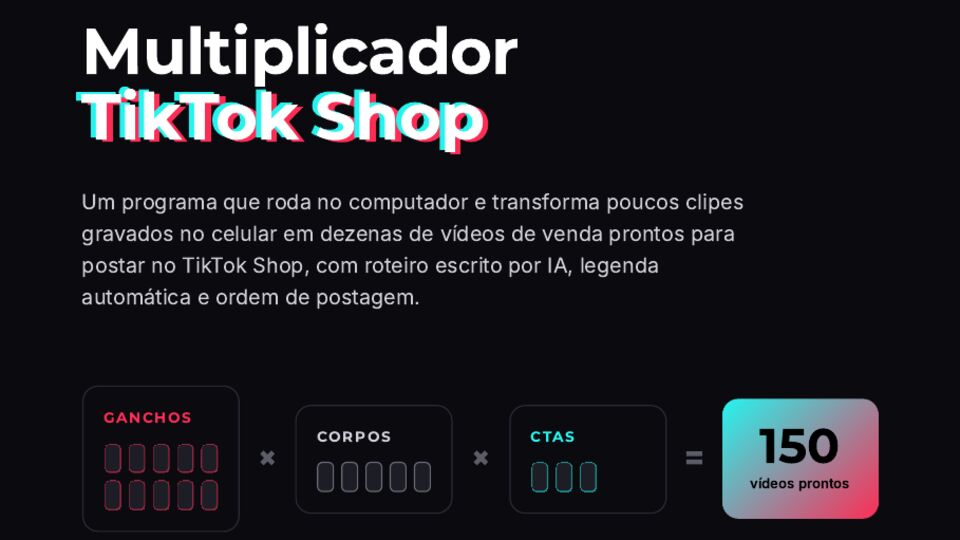 Capa do projeto Multiplicador TikTok Shop